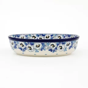 Półmisek owalny 299 24/18,5cm <br> 2222X Biało-niebieskie anemony